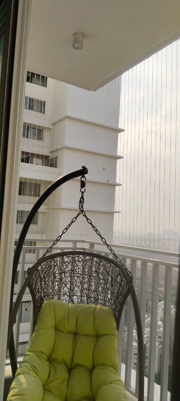 Balcony city view installation